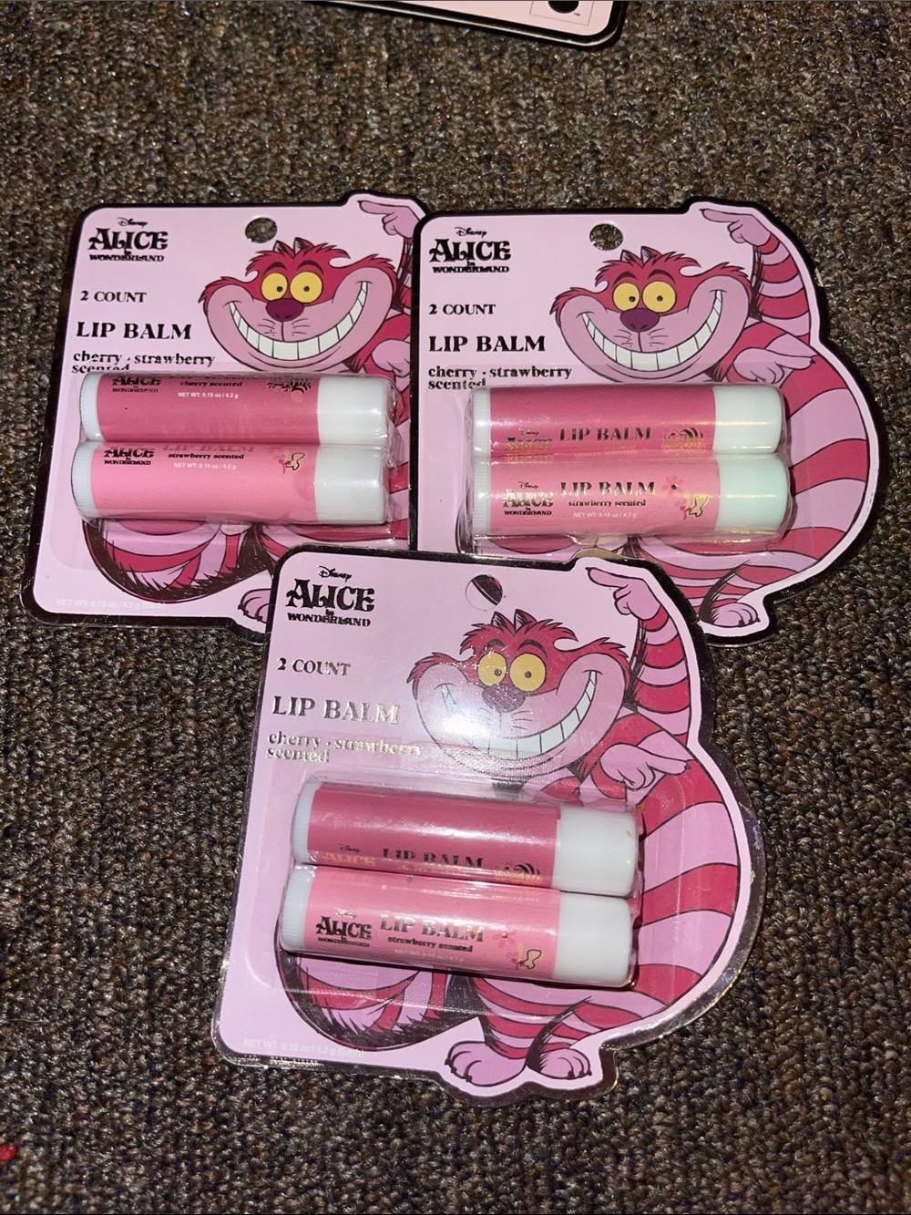 Disney Alice in Wonderland lip balms